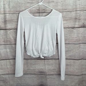 NWT Cotton On Lozzie Long sleeve knot front top sz M